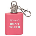 Flasks, 1 oz. Matte Pink, Stainless Steel with Clip